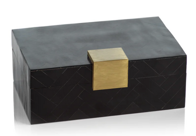 Black Resin Inlaid Box