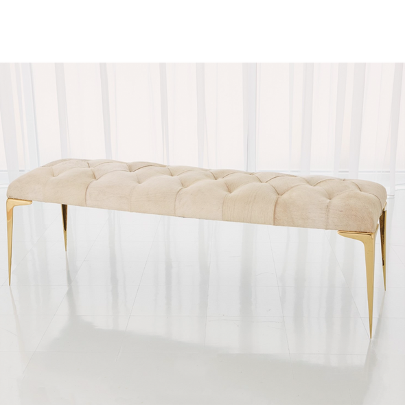 STILETTO BENCH-WHITE HAIR-ON-HIDE