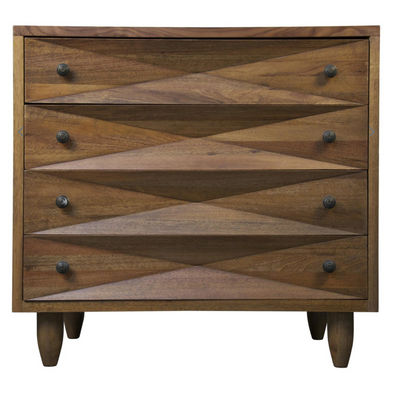 REESE DIAMOND CHEST, DARK WALNUT