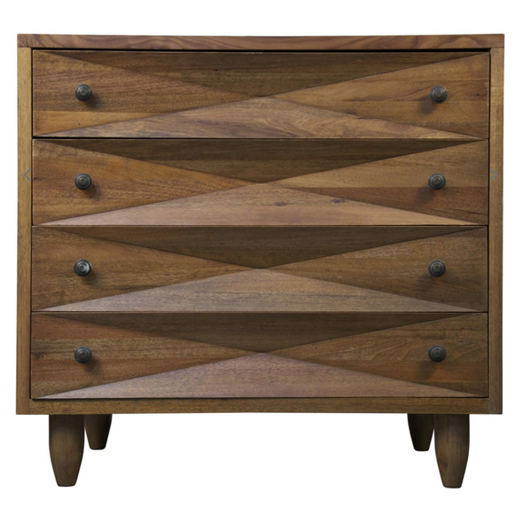 REESE DIAMOND CHEST, DARK WALNUT