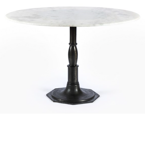 SIMPLE WONDERS ROUND DINING TABLE-MARBLE/CARBO