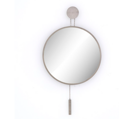 ROSE MIRROR - ANTIQUE PEWTER
