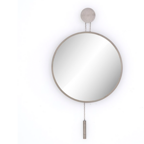 ROSE MIRROR - ANTIQUE PEWTER