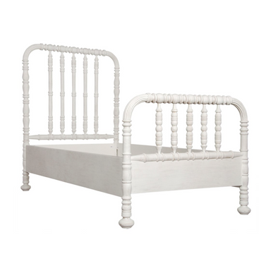 MILLIE BACHELOR BED, TWIN, WHITE WASH