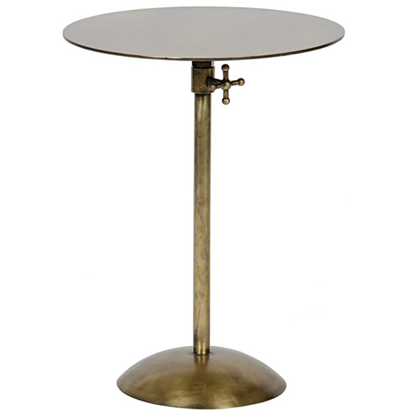 CITY LIMITS SIDE TABLE, ANTIQUE BRASS