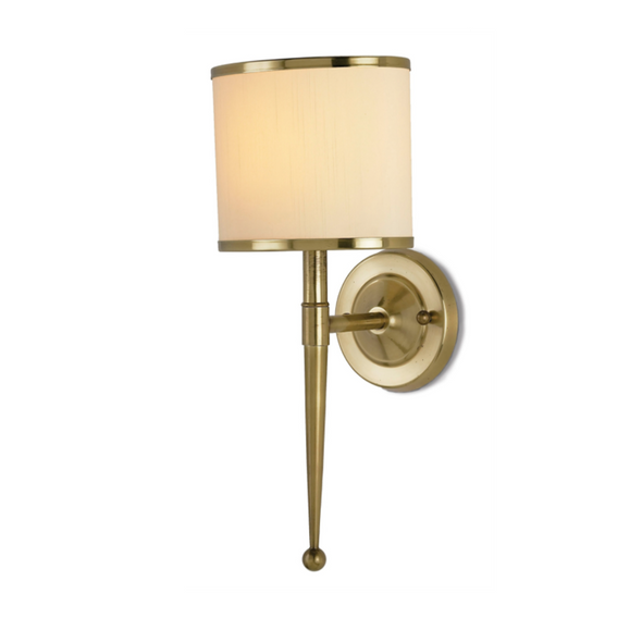 QUINCEY CREAM BRASS WALL SCONCE