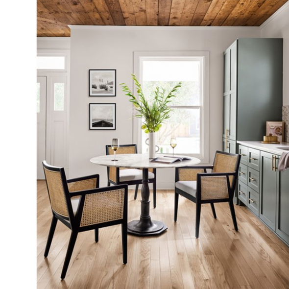 SIMPLE WONDERS ROUND DINING TABLE-MARBLE/CARBO