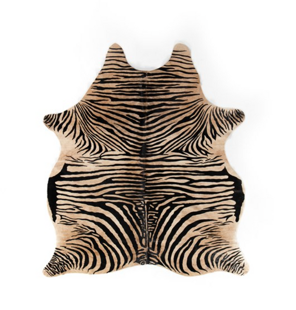 ZEBRA PRINTED HIDE RUG-ZBR HAIR ON HIDE