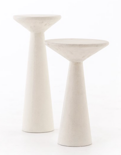 CONCRETE ACCENT TABLES, SET OF 2