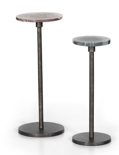 END TABLE, SET OF 2-GARNET MARBLE