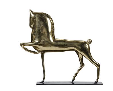 RUNNING WILD BRASS HORSE